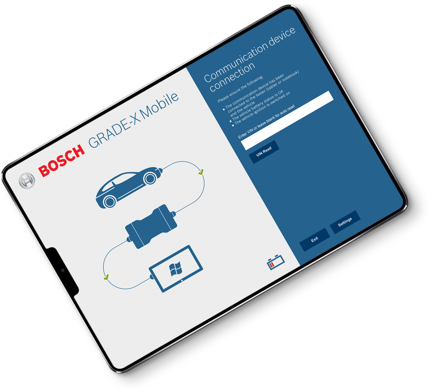 Bosch App on a Tablet