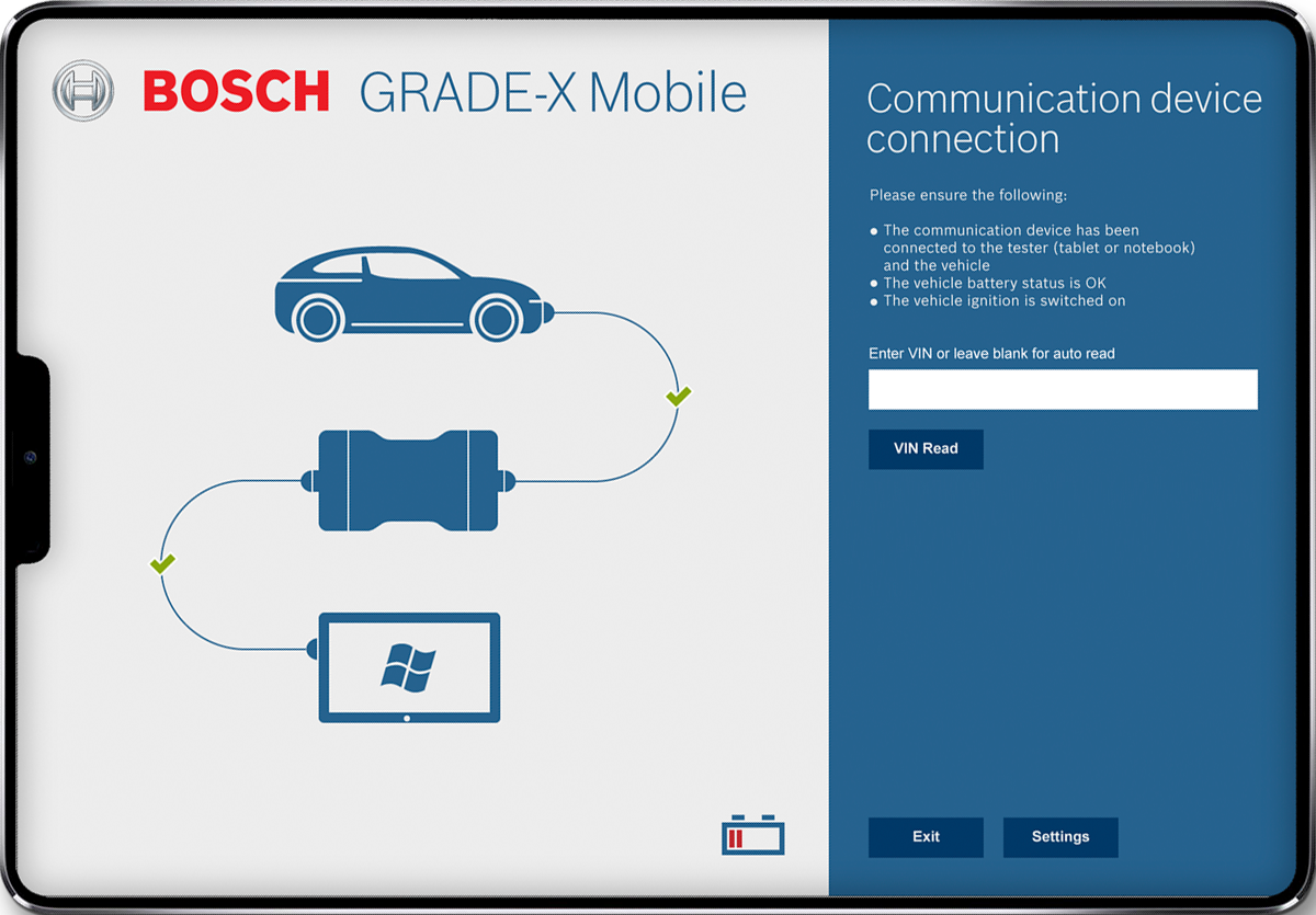 Bosch Grade X diagnostic tool overview